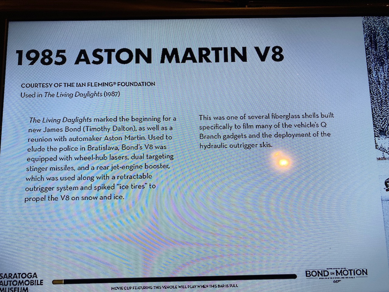 saratoga spa - 1985 aston martin v8 sign